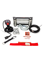 Лебедка автомобильная 12V 20000 lbs (9072 кг) 345:1 (стальной трос, ролики)