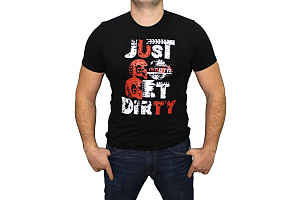 Футболка черная "Just go get dirty" размер XL